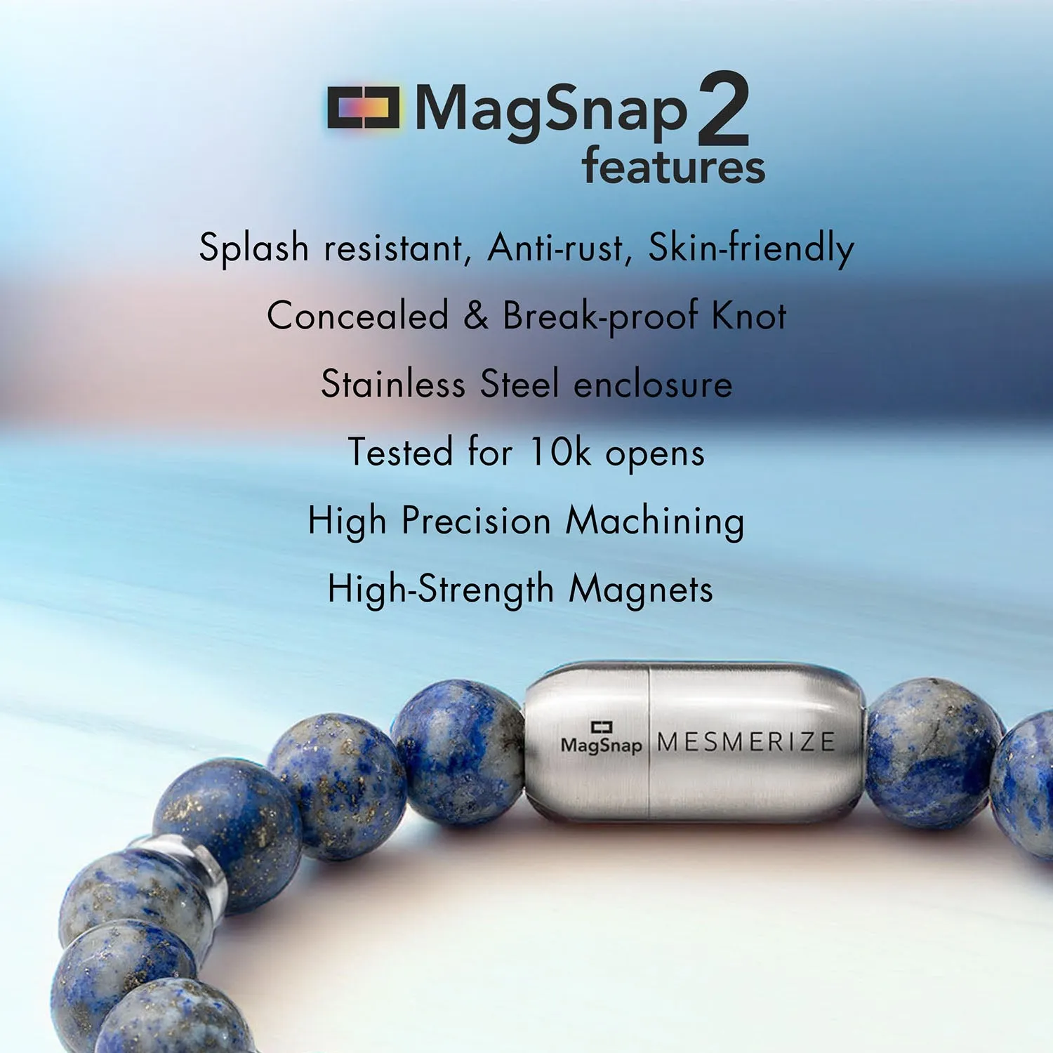 Wisdom Lapis Lazuli Natural Stone Panther Bracelet With Magsnap 2