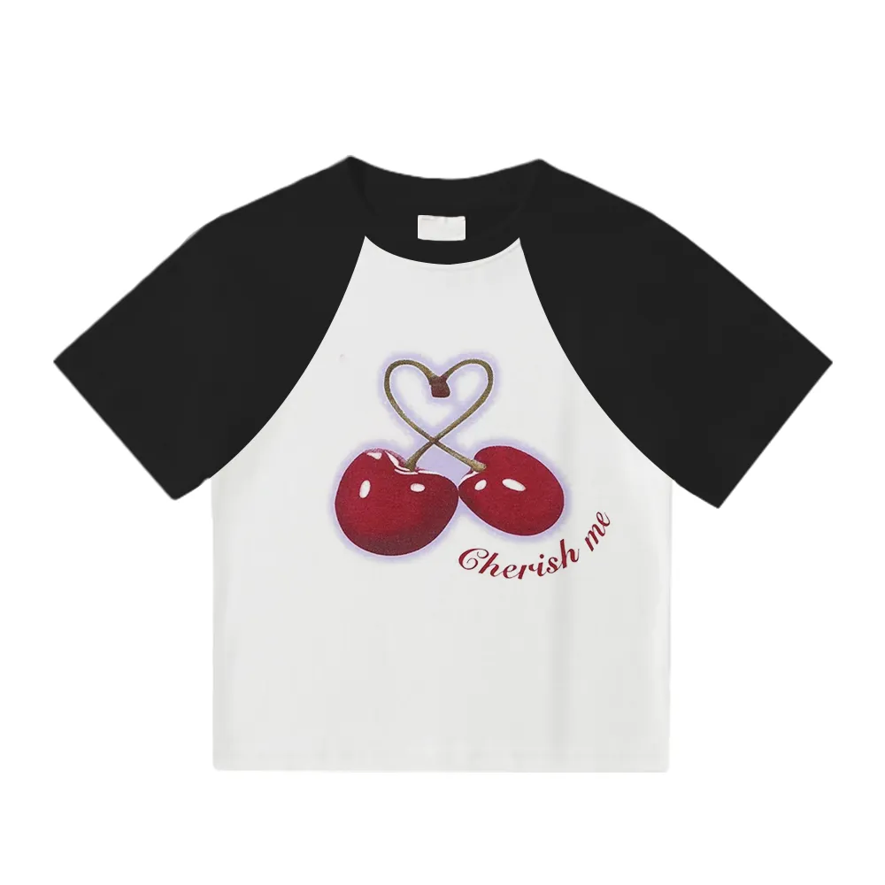 Women's Cherry Patchwork T-Shirt
