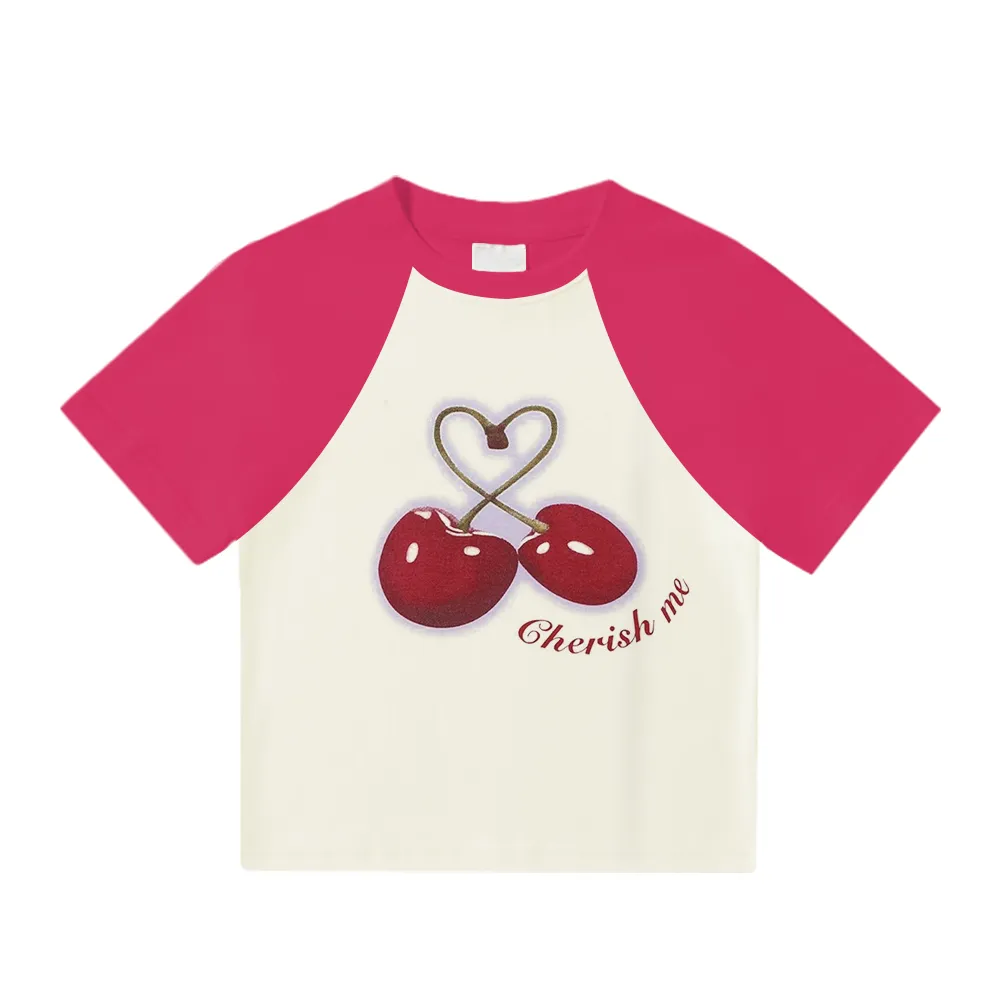 Women's Cherry Patchwork T-Shirt