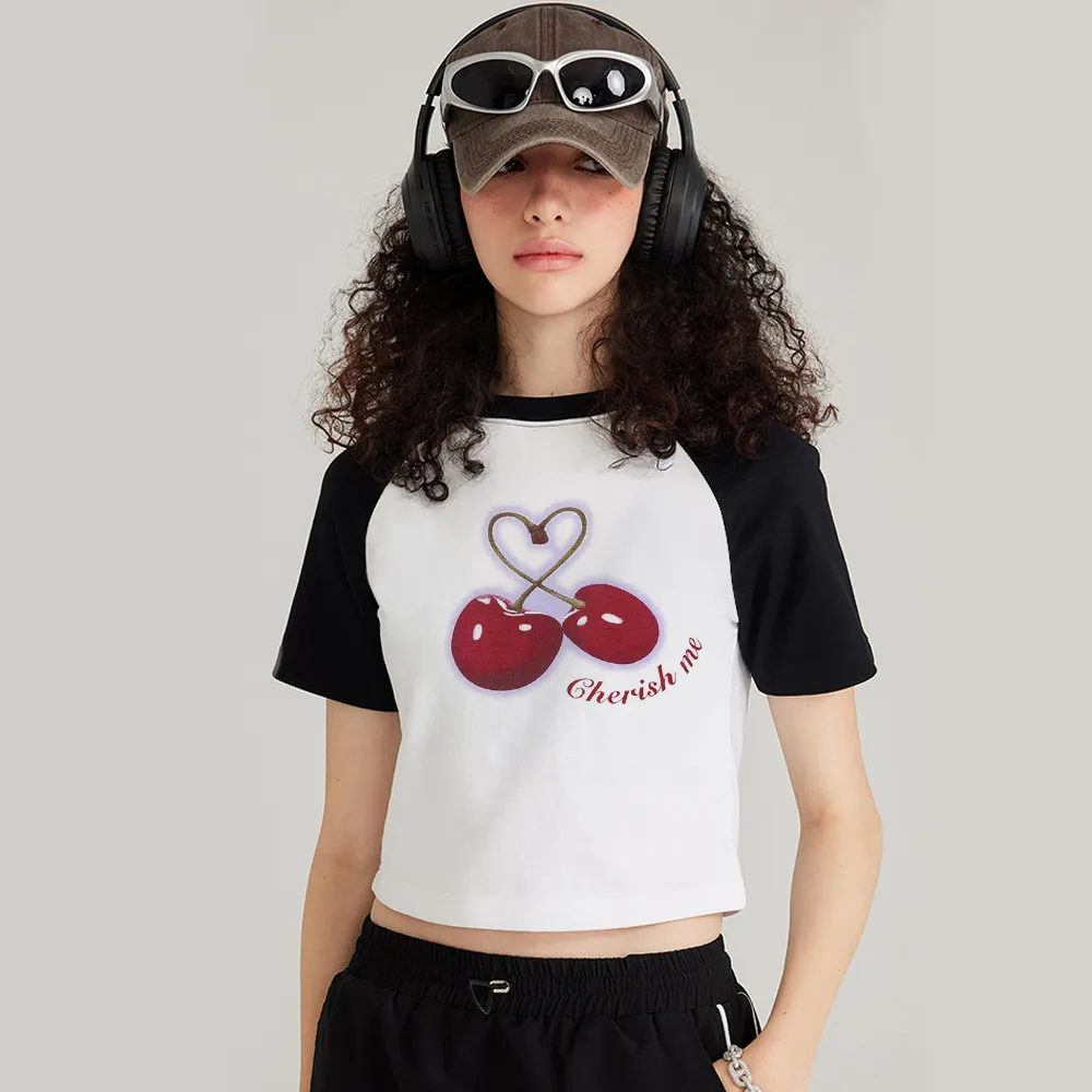 Women's Cherry Patchwork T-Shirt