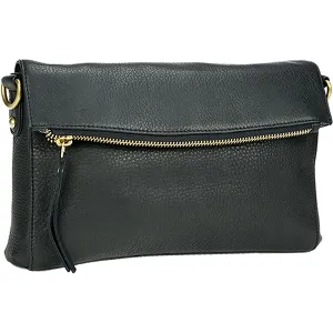 Women's Osgoode Marley Charlotte Small Zip Foldover Black Leather