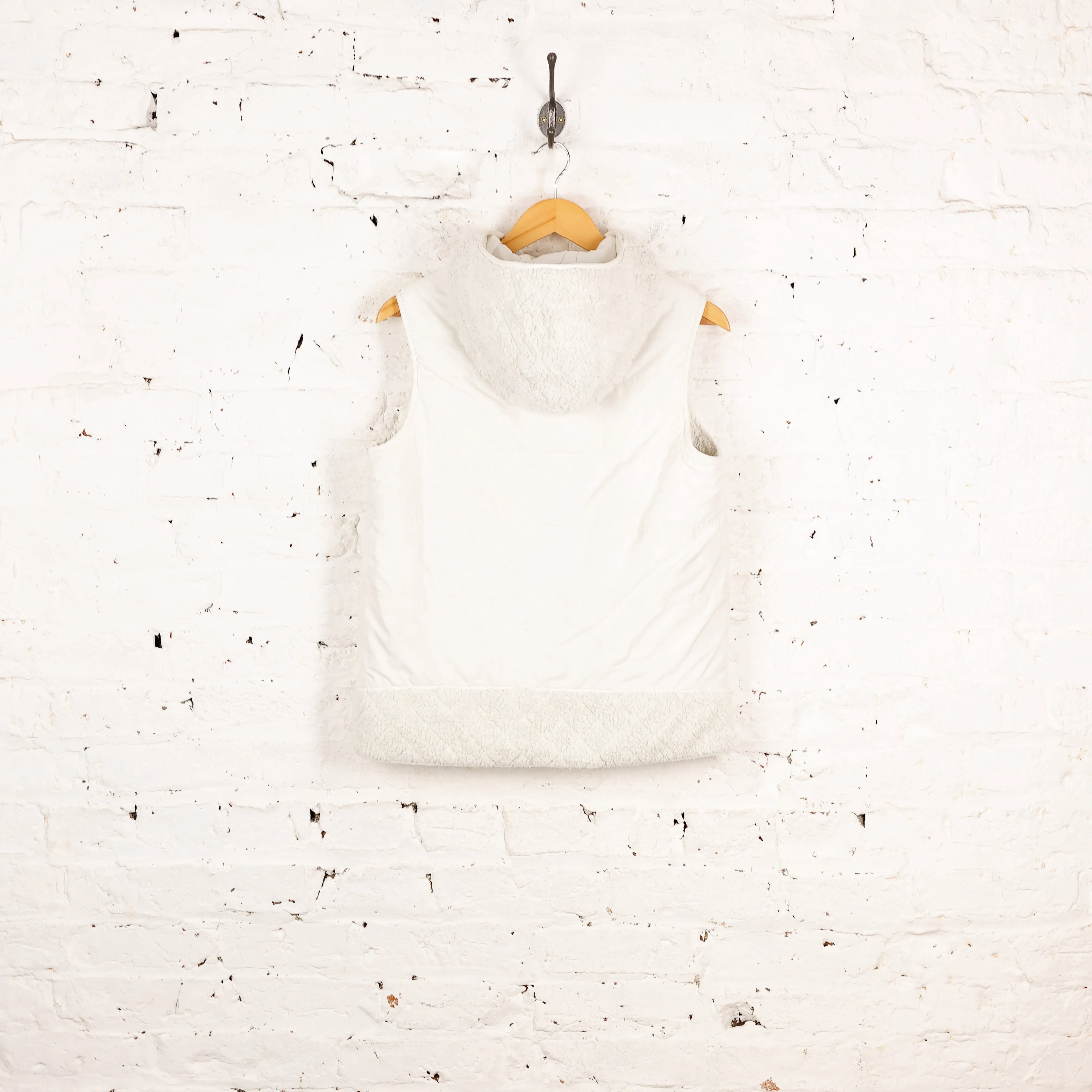 Women's Patagonia Sleeveless Fleece Gilet Jacket - White - Women's M