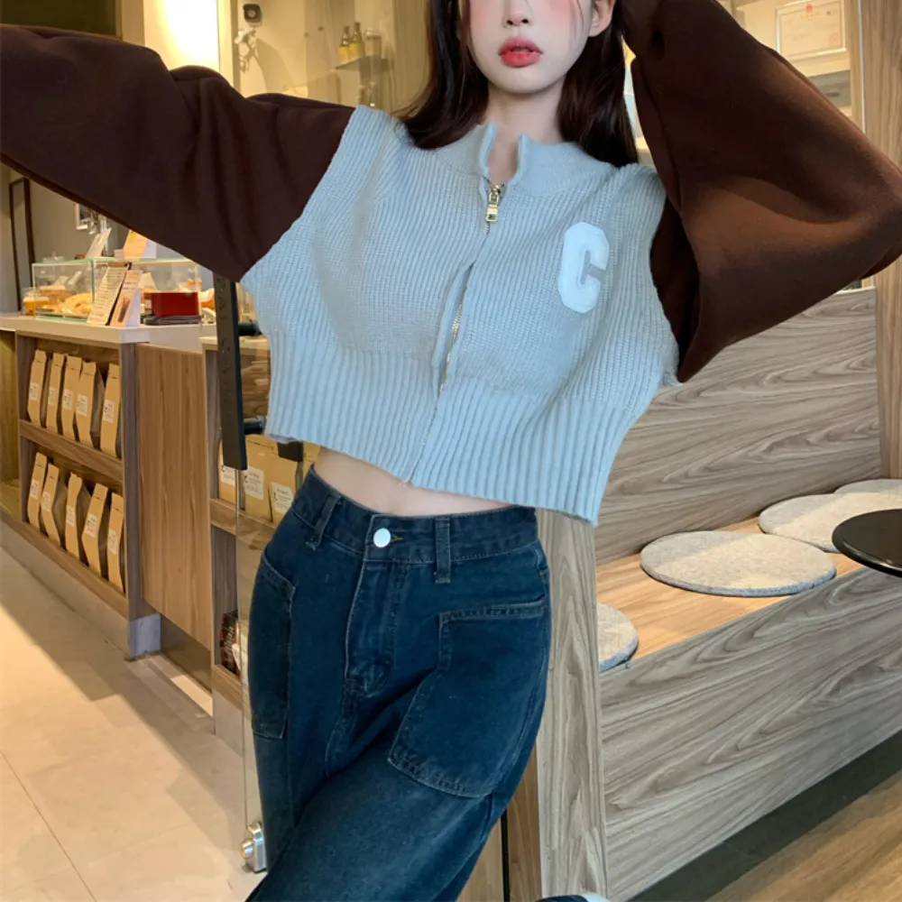 Women's Vintage Patchwork Knit Cardigan