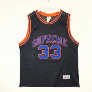 [XL] Supreme Vintage New York 'Knicks' Ewing Basketball Jersey Black