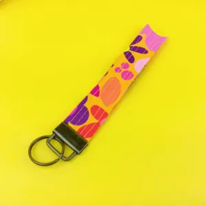 Yellow Flower Patch Key Fob. Kasey Rainbow Design