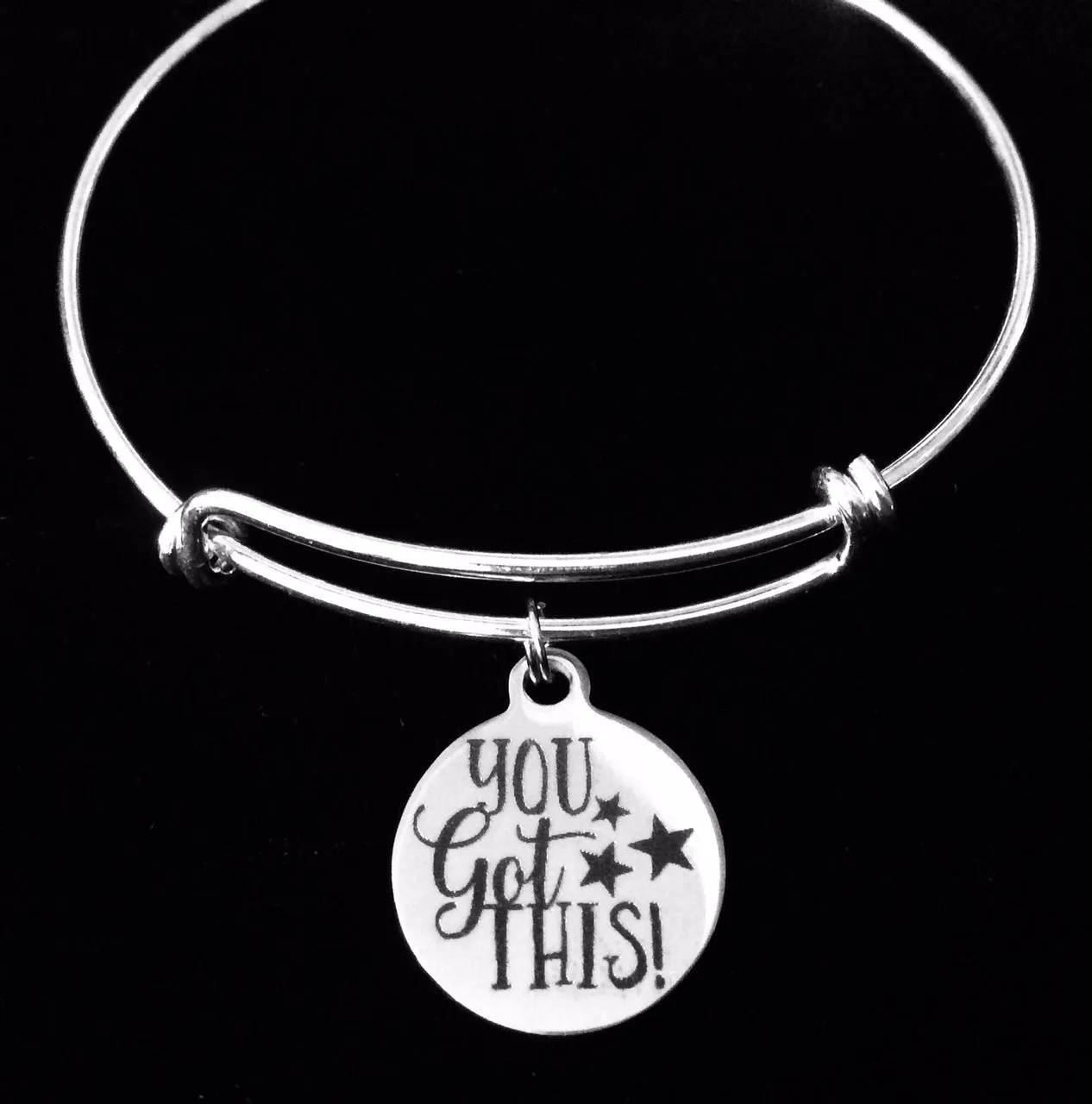 You Got This Expandable Charm Bracelet Silver Inspirational Gift for Her Adjustable One Size Fits