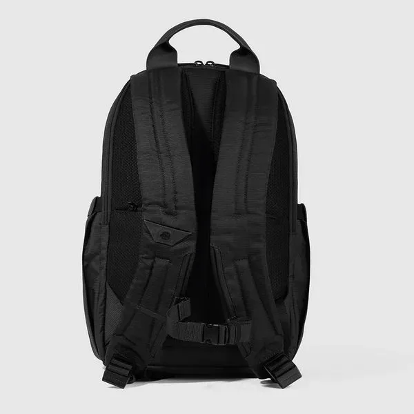 Zaino Piquadro Porta PC 14'' in Pelle e Tessuto Riciclato Steve Nero