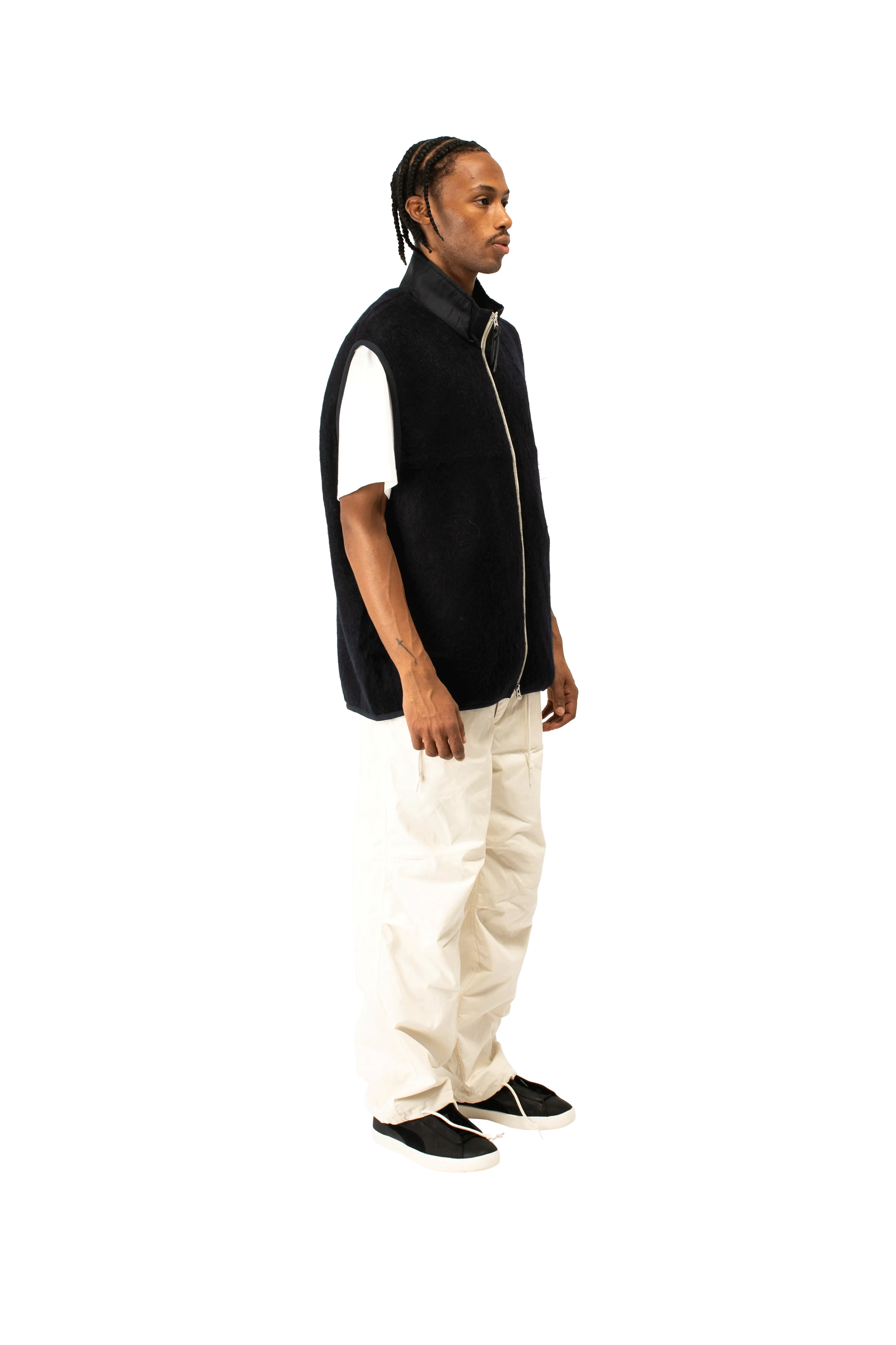 Zip-Up Mohair Vest