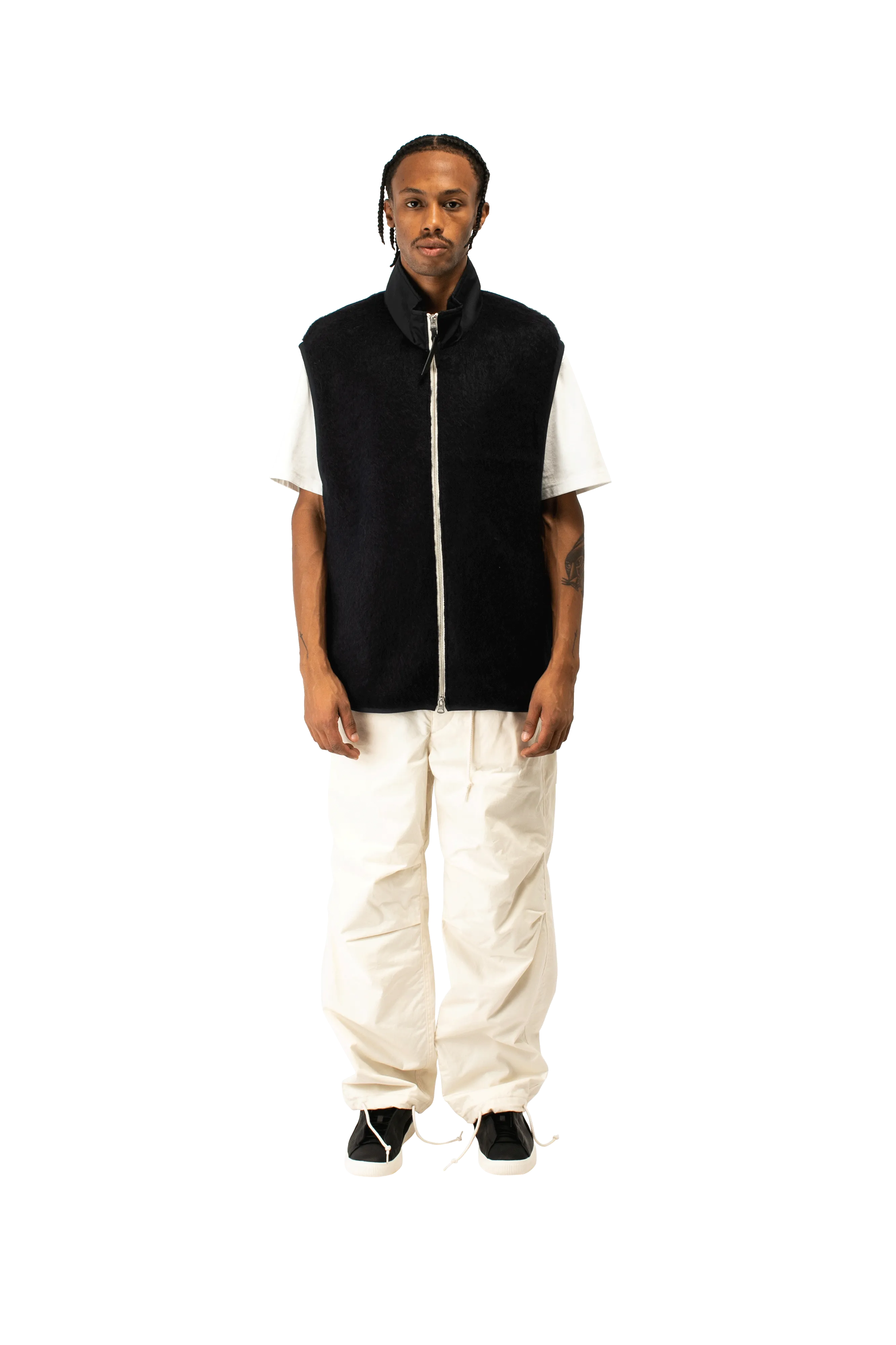 Zip-Up Mohair Vest
