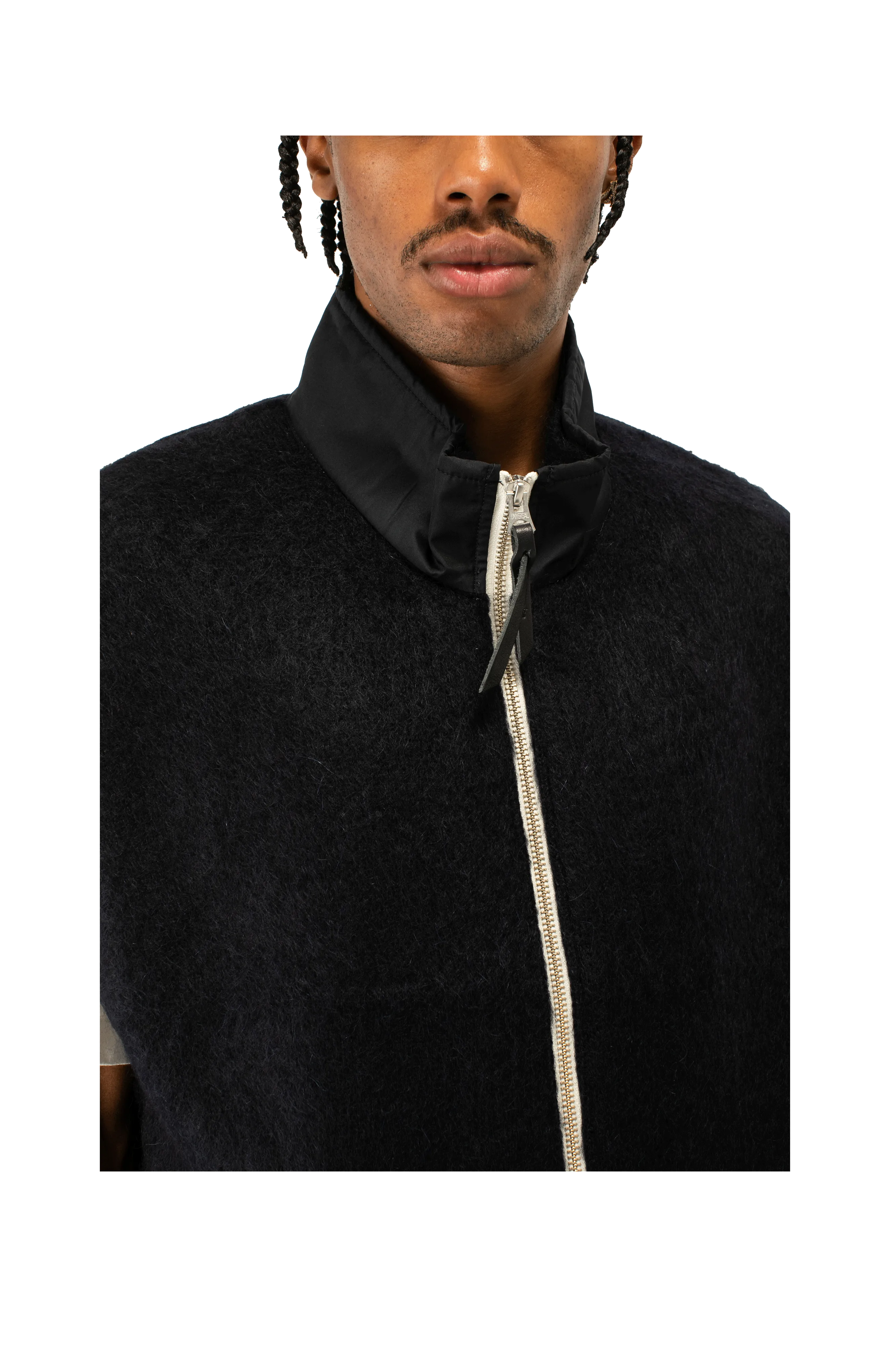 Zip-Up Mohair Vest
